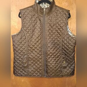 Stylish Brown Quilted Women's Vest